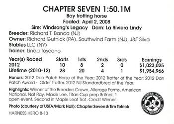 2013 Harness Heroes #8 Chapter Seven Back